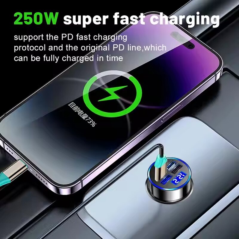 Car Charger Factory - Multi Ports PD Fast Charging Cellular Adapter