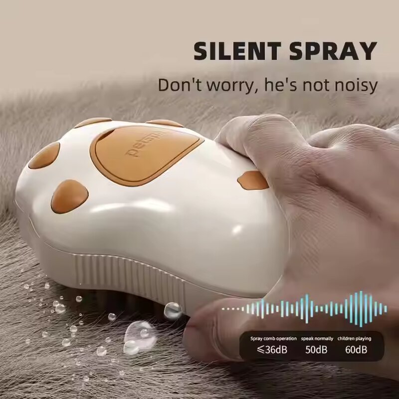 Pet Grooming Tool Manufacturer - 3-in-1 USB Electric Comb Spray Brush