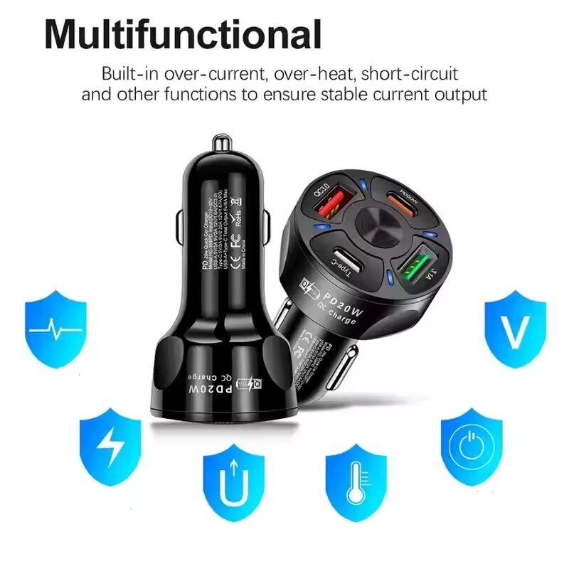 Car Charger Supplier - 18w Mini USB Quick Type C PD Dual Port