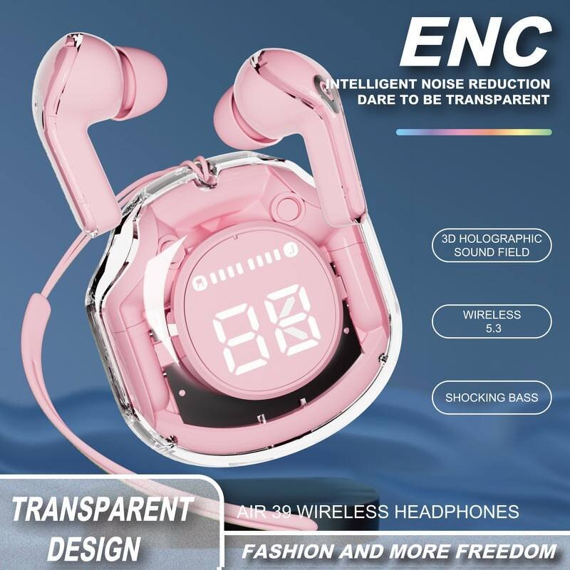 Transparent TWS Earbuds Manufacturer - Crystal BT5.3 Wireless Gaming Earphones