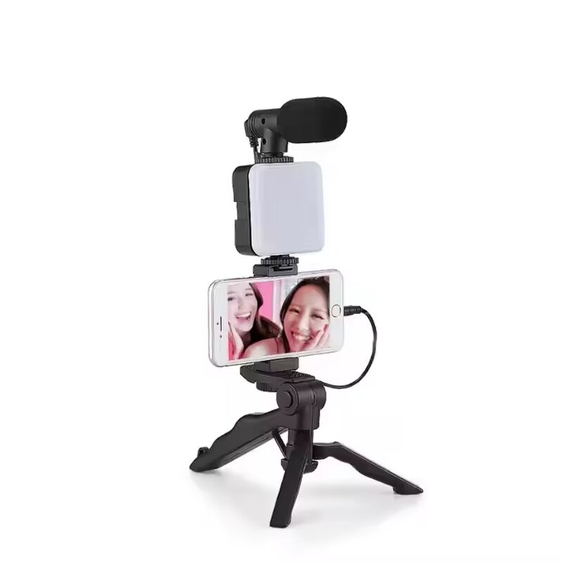 Shotgun Microphone Kit Manufacturer - Vlogging LED Light Tripod for Smartphone