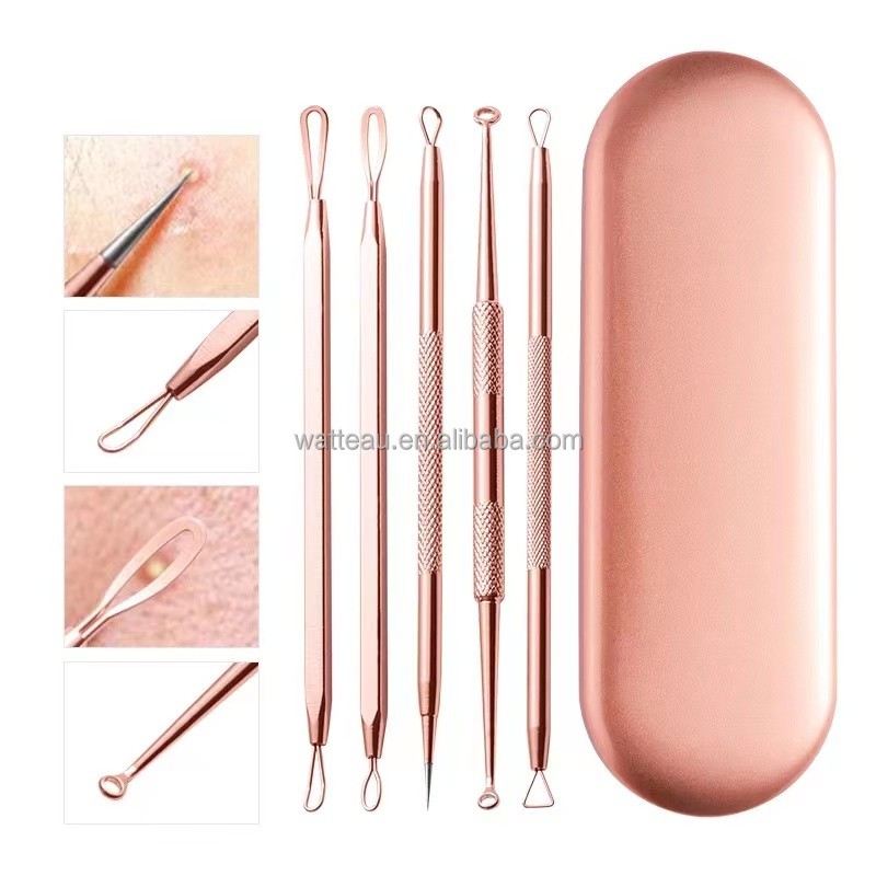 Face Care Kit Manufacturer - 5Pcs Stainless Steel Acne Extractor