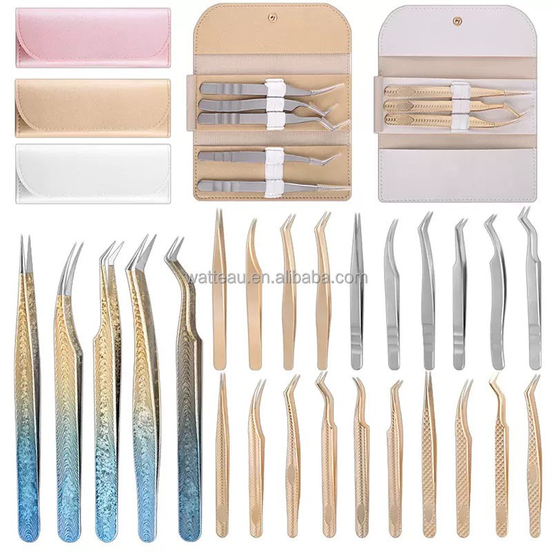 Lash Applicator Set Factory - Rose Gold Stainless Steel Tweezers