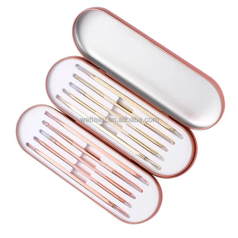 Face Care Kit Manufacturer - 5Pcs Stainless Steel Acne Extractor