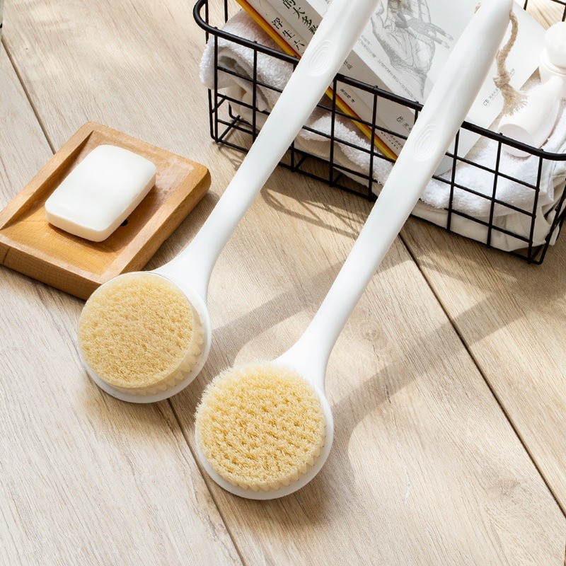 Bath Brush Manufacturer - Long Handle Wood Bristle Body Scrub