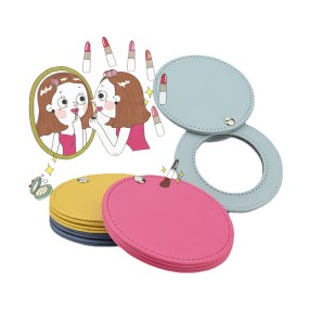 Pocket Mirror Factory - OEM Pink Round Makeup Mirror