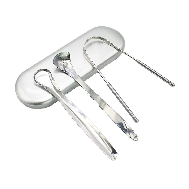 Tongue Scraper Manufacturer - Eco-friendly 3-Pcs Stainless Steel