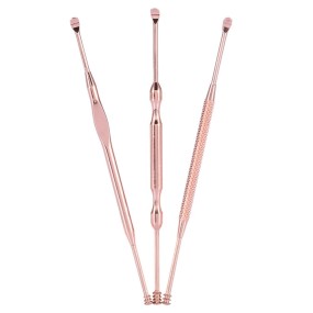 Ear Cleaner Manufacturer - 3pcs Rose Gold Visual CN Plugs