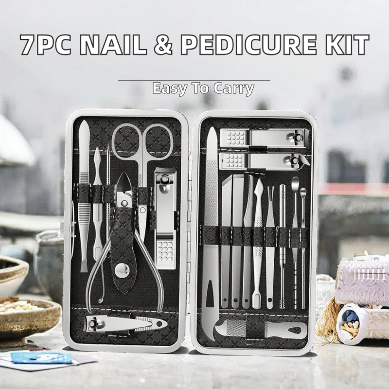 Manicure Kit Manufacturer - 7-Piece Leather Case Infants