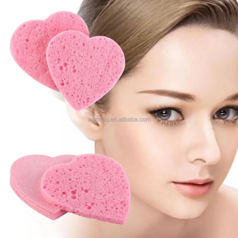Makeup Sponge Factory - Heart-Shaped Cellulose Cotton Removal