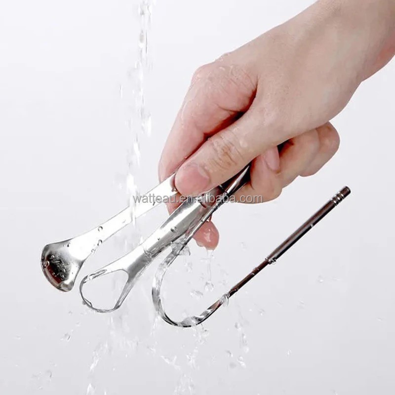 Tongue Scraper Set Factory - OEM Logo 3pcs Rose Gold