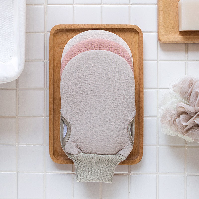 Bath Gloves Manufacturer - Double-Sided Sisal Ash Plastic Scrub
