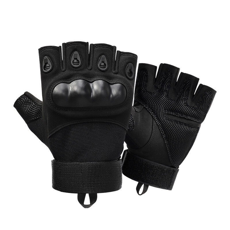 Summer Half-Finger Gloves Supplier - WANZHUO High Quality Unisex Breathable Non-Slip Hard Knuckle Shell Riding Gym