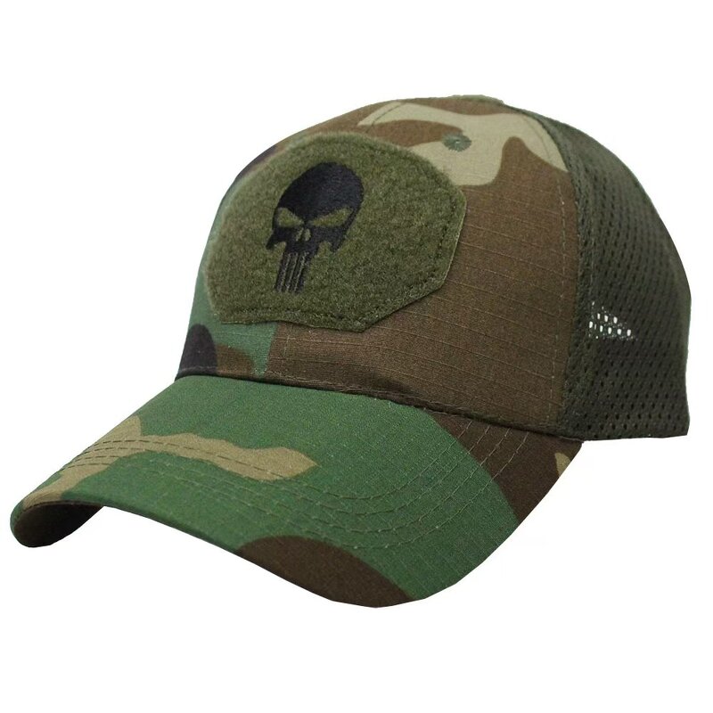 Custom Camouflage Hat Supplier - WANZHUO Embroidery Adjustable Size Unisex Tactical Outdoor Jungle Hunting
