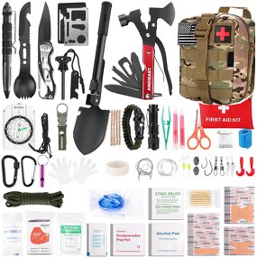 Outdoor Accessories Factory - WWANZHUO Customized Emergency Survival Kit Set Travel Camping Tactical First Aid