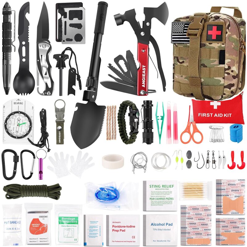 Outdoor Accessories Factory - WWANZHUO Customized Emergency Survival Kit Set Travel Camping Tactical First Aid