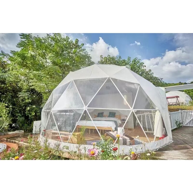Dome Tent Factory - WANZHUO Outdoor Glamping Waterproof PVC Geodesic Iglu Sauna