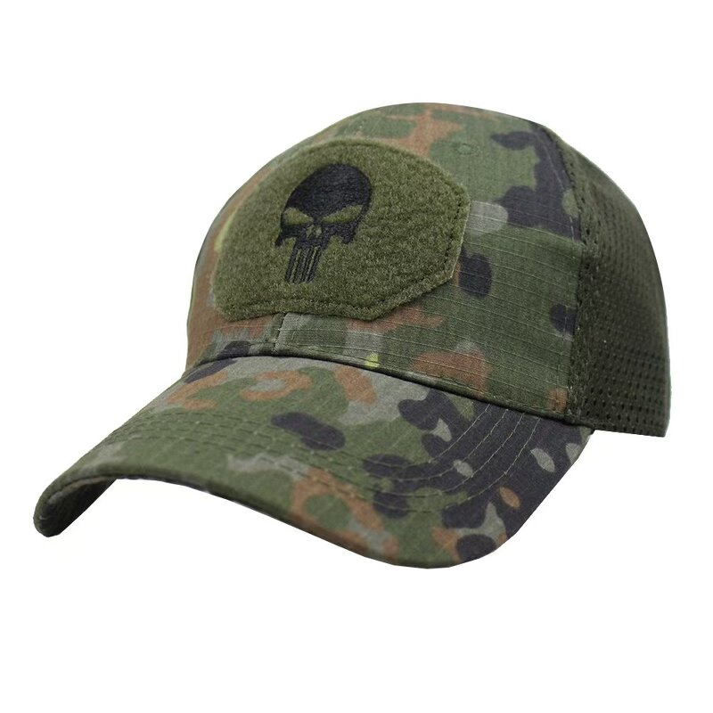 Custom Camouflage Hat Supplier - WANZHUO Embroidery Adjustable Size Unisex Tactical Outdoor Jungle Hunting