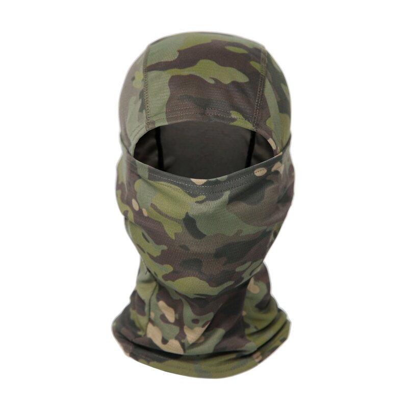 Motorcycle Balaclava Manufacturer - WANZHUO Camouflage Breathable Polyester Full Tactical Mask Windproof
