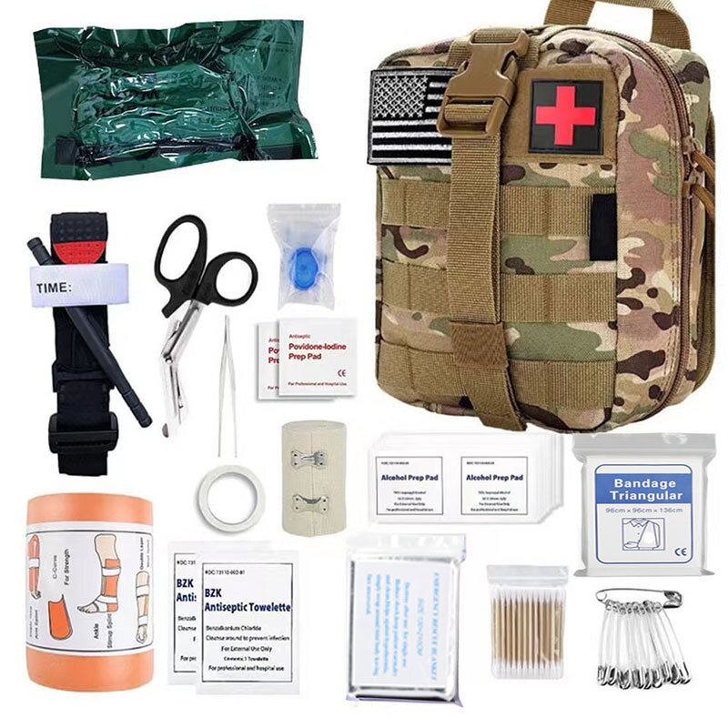 Outdoor Accessories Factory - WWANZHUO Customized Emergency Survival Kit Set Travel Camping Tactical First Aid