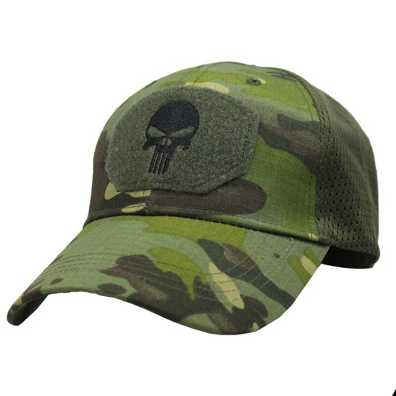 Custom Camouflage Hat Supplier - WANZHUO Embroidery Adjustable Size Unisex Tactical Outdoor Jungle Hunting