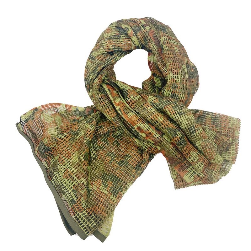 Camouflage Scarf Manufacturer - WANZHUO Tactical Nylon Arabian Netscarf CS Field Fan