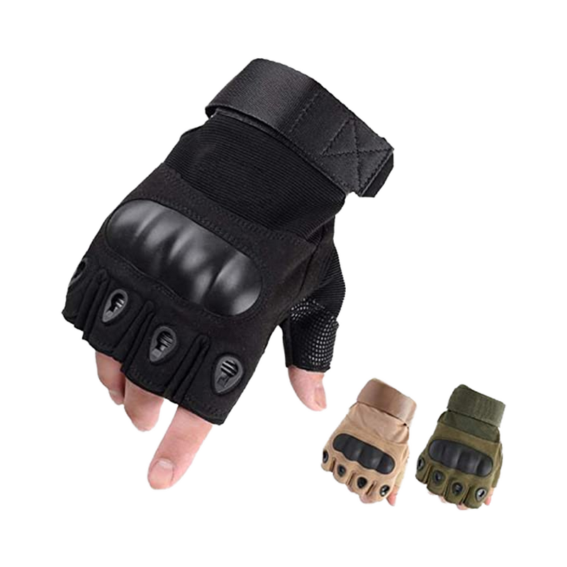 Summer Half-Finger Gloves Supplier - WANZHUO High Quality Unisex Breathable Non-Slip Hard Knuckle Shell Riding Gym