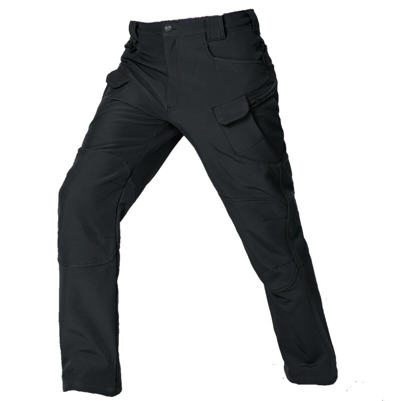 Men's Tactical Pants Supplier - WANZHUO Soft Shell Outdoor Long Skating Skiing Windproof Winter Work Multi-Pockets