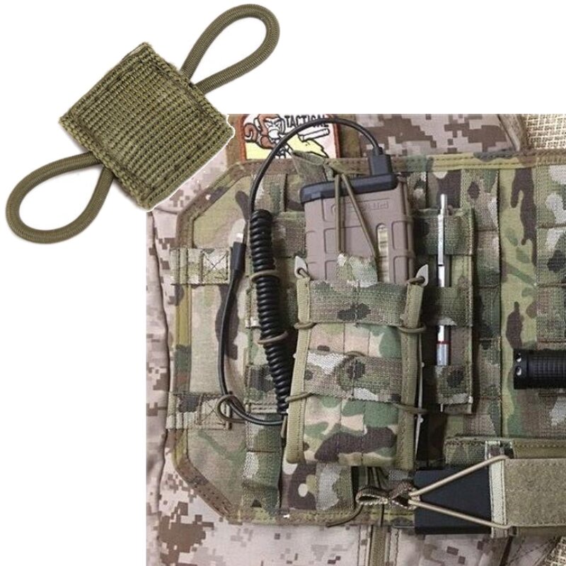 Molle Elastic Ribbon Factory - Tactical Nylon Buckle Binding Retainer for Antenna