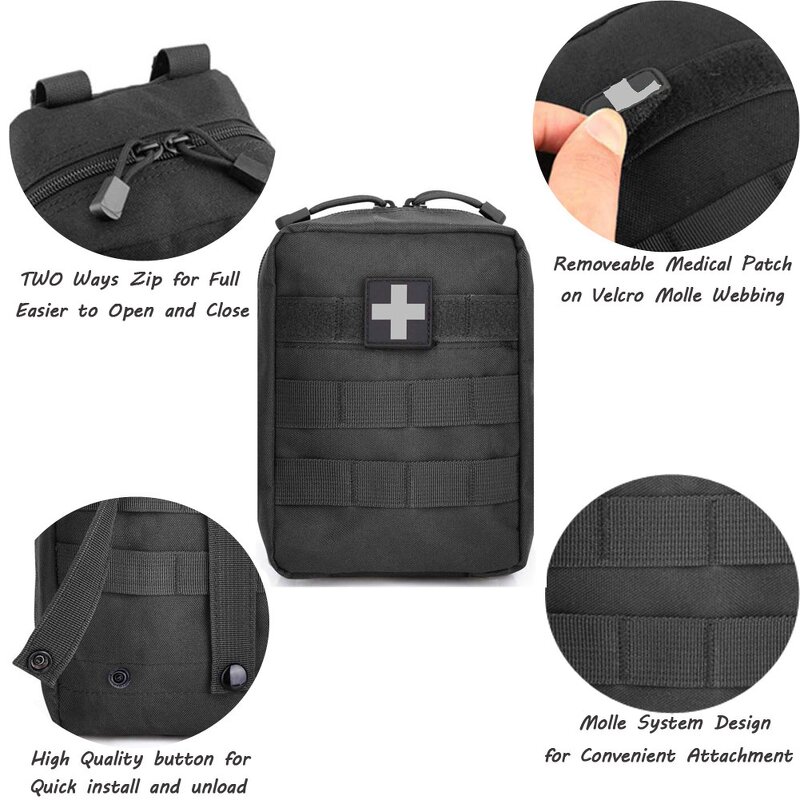 Medical IFAK Pouch Factory - 900D Nylon Tactical First Aid Kit Molle Bag