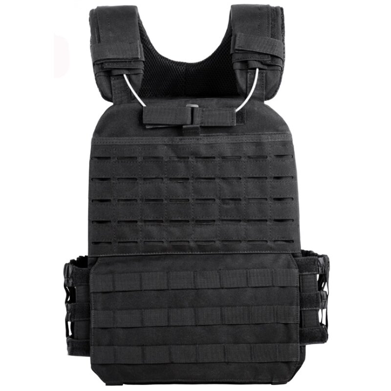 Molle Tactical Vest Factory - 1000D Black Breathable Adjustable Combat Vest