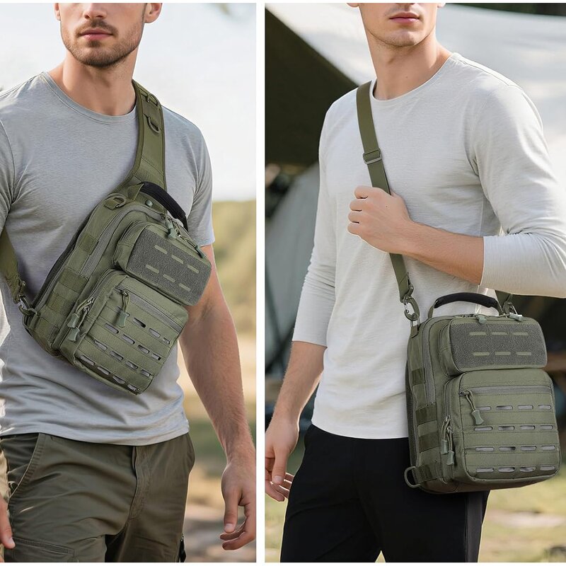 Tactical Sling Bag Manufacturer - Laser Cut Waterproof Nylon Crossbody Chest Pack