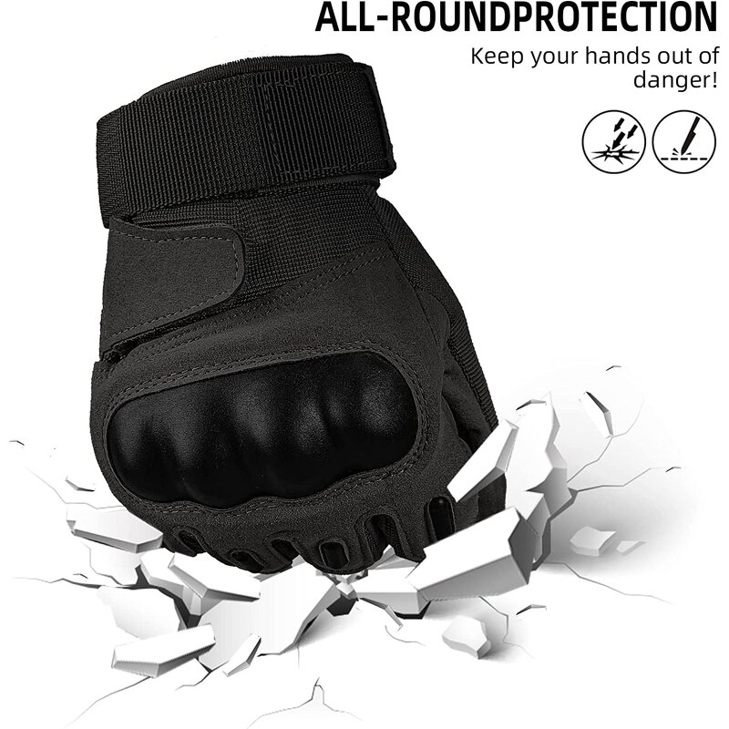 Tactical Winter Gloves Manufacturer - Nylon Black Hard Knuckle Full Finger Gloves