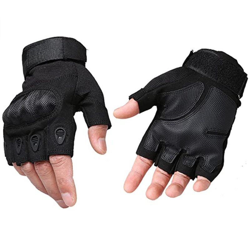 Tactical Gloves Supplier - Tan Rubber Knuckle Anti-slip Half Finger Combat