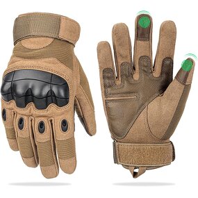 Hunting Gloves Factory - Tan Waterproof Winter Fleece Combat Tactical Gloves