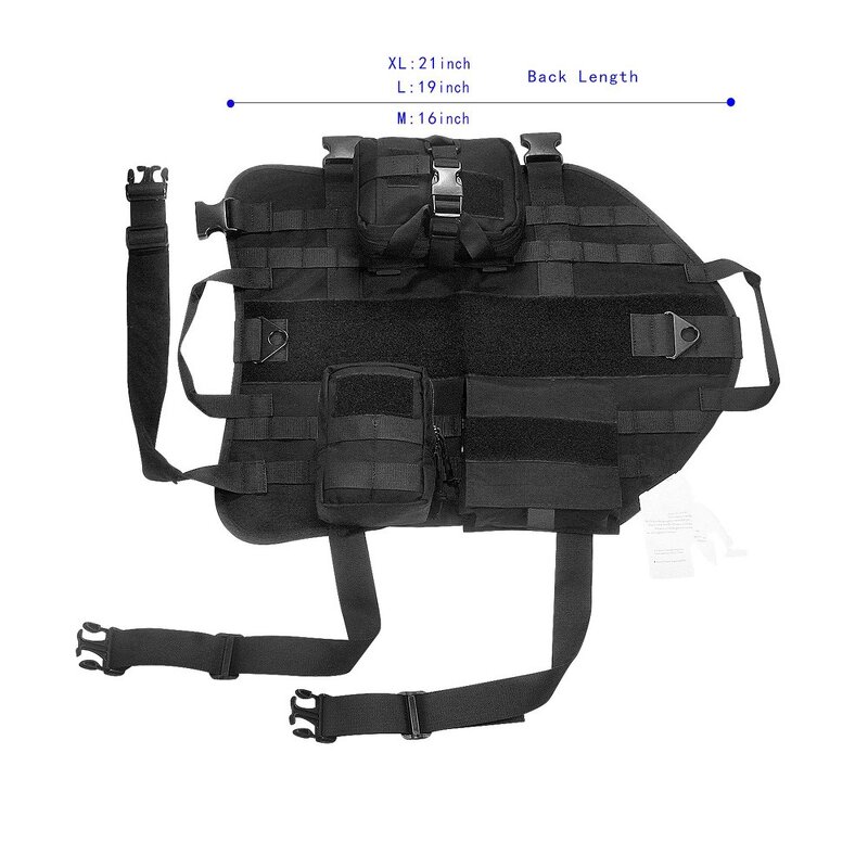 Dog Vest Factory - 1000D Tactical Molle Adjustable Service Training Harness