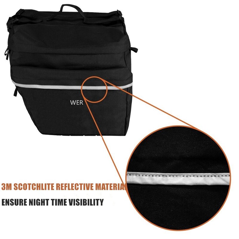 Bicycle Pannier Bag Manufacturer - Factory Custom Large Pockets Adjustable Bag