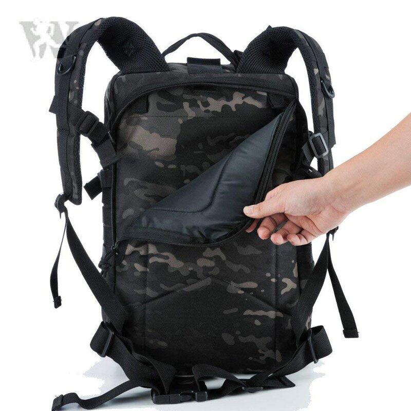 Tactical 45L Backpack Supplier - Black CP Camo Waterproof Durable Travel Pack
