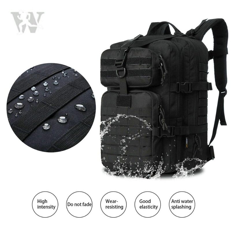 Tactical 45L Backpack Supplier - Black CP Camo Waterproof Durable Travel Pack
