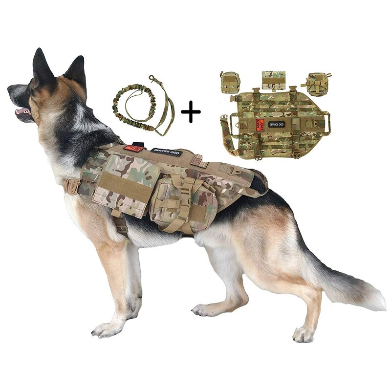 Dog Vest Factory - 1000D Tactical Molle Adjustable Service Training Harness