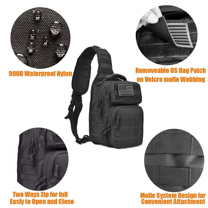 Tactical Chest Bag Manufacturer - 900D Nylon Waterproof Crossbody Utility Gun Bag