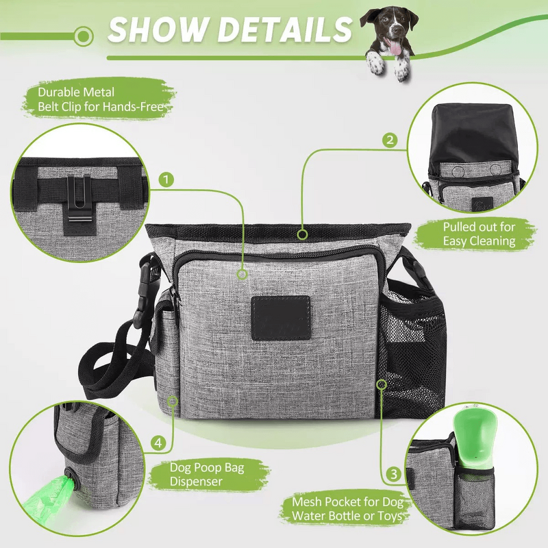 Dog Treat Pouch Manufacturer - Portable Magnetic Silicone Reward Snack Bag