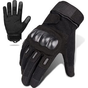 Tactical Winter Gloves Manufacturer - Nylon Black Hard Knuckle Full Finger Gloves