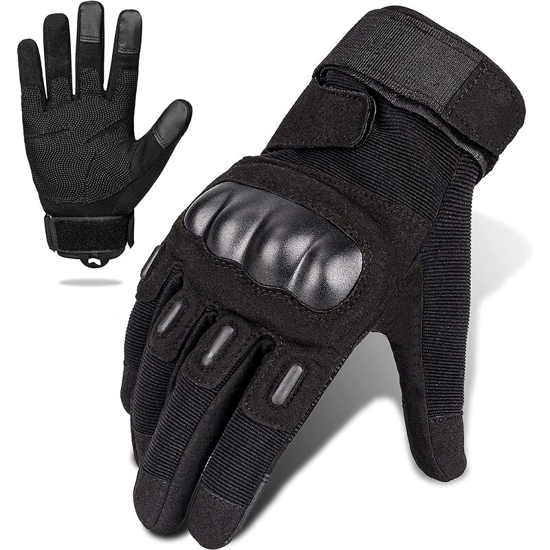 Tactical Winter Gloves Manufacturer - Nylon Black Hard Knuckle Full Finger Gloves