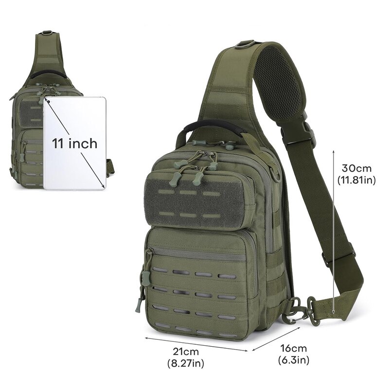 Tactical Sling Bag Manufacturer - Laser Cut Waterproof Nylon Crossbody Chest Pack