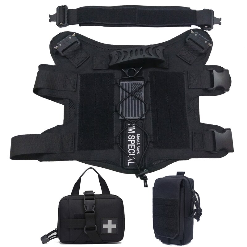 Tactical Dog Harness Manufacturer - 1000D Nylon Laser Cut Molle Quick Release Vest