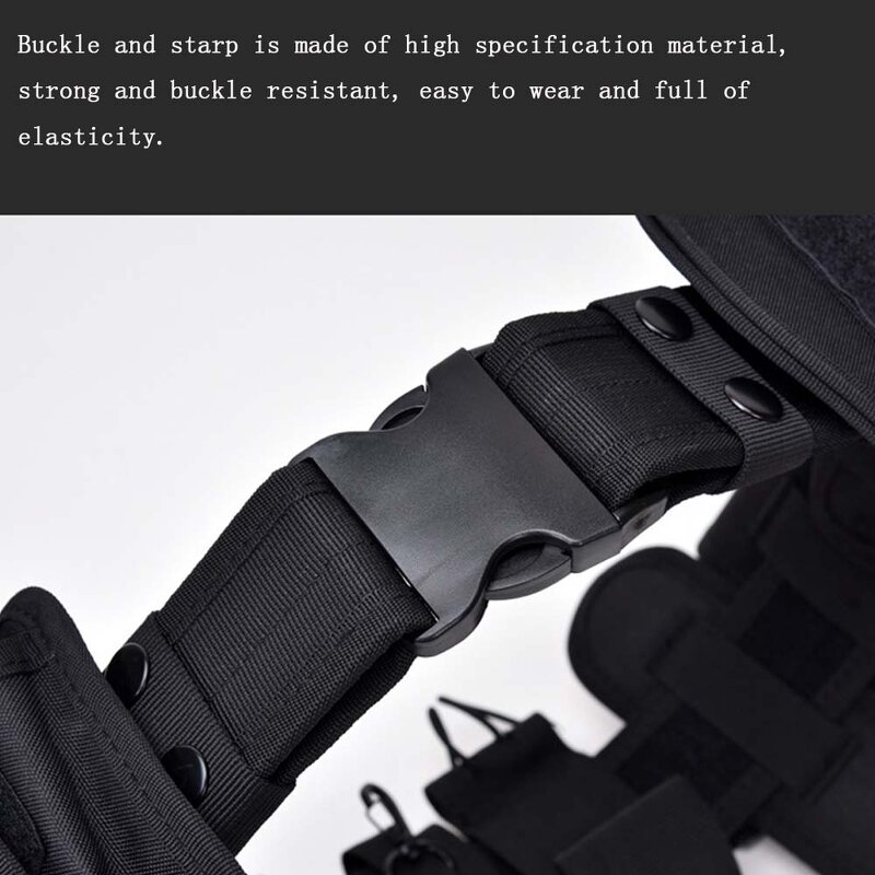 Tactical Belt Factory - Heavy Duty Nylon Molle Pouch Waist Duty Belt