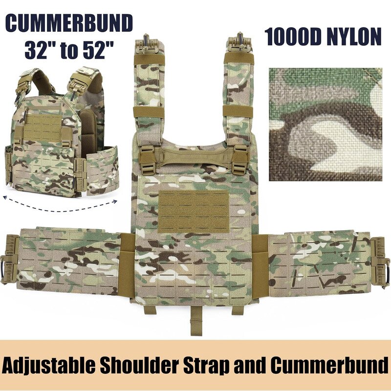 Plate Carrier Vest Manufacturer - 1000D Nylon Adjustable Quick Release Tactical