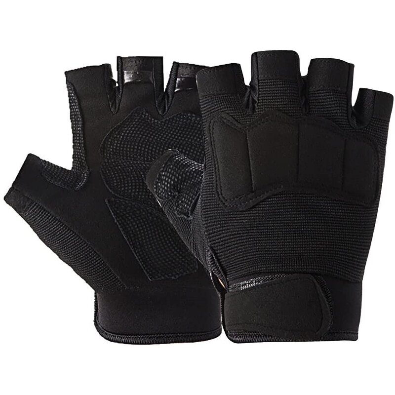 Fingerless Tactical Gloves Supplier - Multi-color Mens Half Finger Cycling Gym Gloves