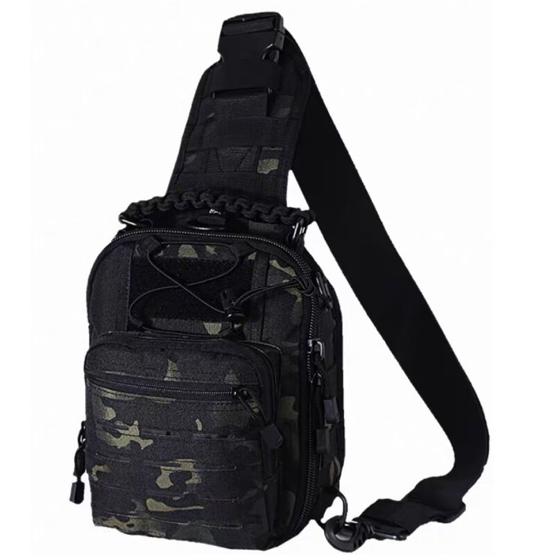 Tactical Sling Bag Supplier - 1000D CP Camo Laser Cut Molle Chest Bag Pack